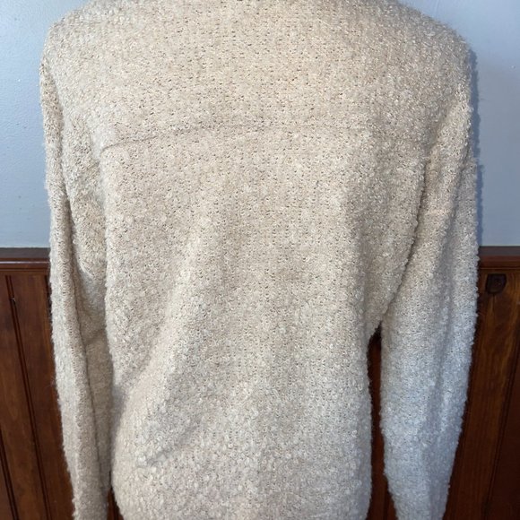 Women's Mystree Wool Blend Denim Trim Sweater with Pockets Size M - Picture 5 of 7